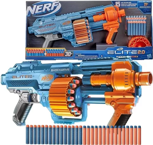 Lança Dardos Ner Elite Schockwave RD-15 Giratório para 15 Dardos E9531 -  Hasbro