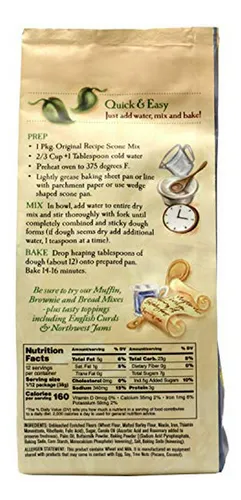 Mezcla Para Scones Ingleses, Sabor Original - Fácil De Prepa
