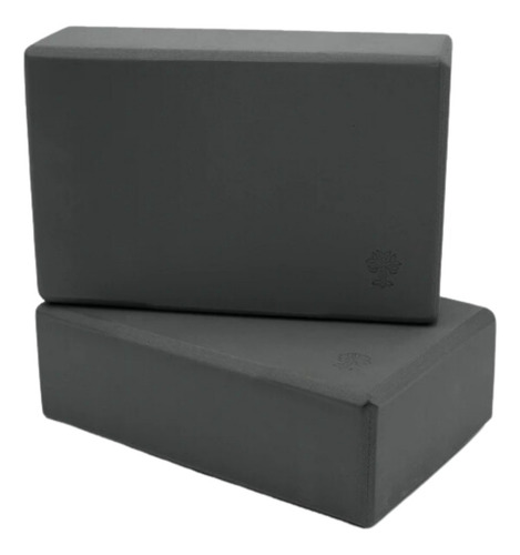 Par De Bloques De Yoga Pilates Espuma Ejercicio Fitness Color Negro