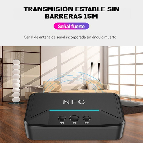 Nfc Bluetooth5.0 Transmisor Receptor Audio Estéreo Adaptador