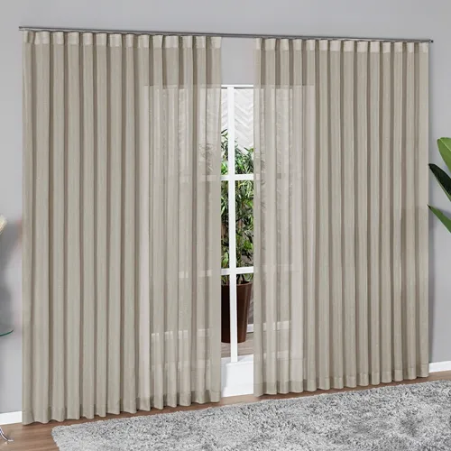 Paneles De Cortinas Opacas Plisadas Con Forro De Oscurecimiento Completo, Juegos De Tratamiento De Ventana Con Lengüeta Trasera, Para Sala De Estar Y Dormitorio, Con 9 Ganchos, De 40 X 90