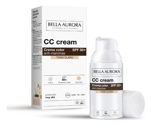 Bella Aurora - Cc Cream - Protetor Solar Tom Claro Fps50