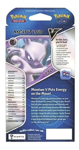 Baralho de Cartas Deck de Batalha Pokémon Go Copag Mewtwo 60 Cartas -  Pequenos Travessos