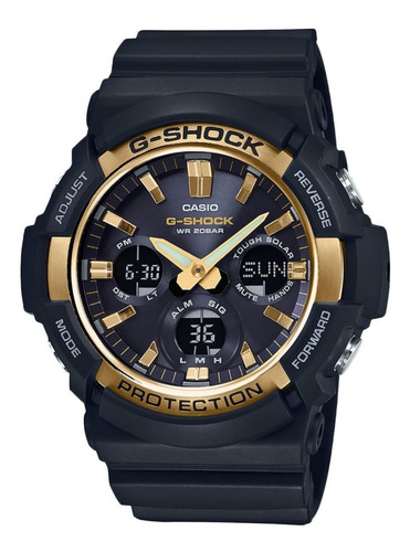 Reloj Casio G-lide Analogico Hombre Gbx-100-1cr Color de la correa GAS-100G-1ACR / DORADO