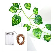 Comprar Guinalda De Luces Led Con Hojas Artificiales Para Decoración