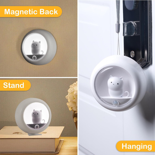 Luz Magnética Con Sensor De Movimiento Para Gatos Con Soport