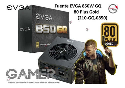 Fuente Gamer Evga 850w Gq 80 Plus Gold (210-gq-0850)