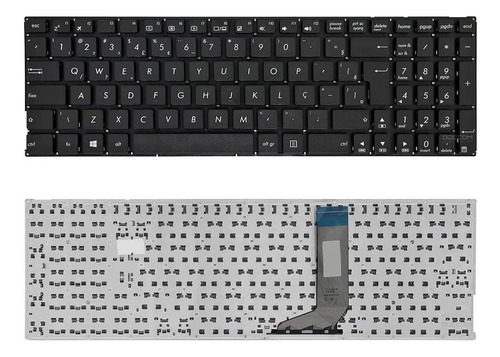 Teclado Para Notebook Asus Z550sa Z550s Z550ma Padrão Br Ç Cor Ver-foto