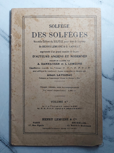 Solfège Des Solfèges. Henry Lemoine & G. Carulli. Ian 510
