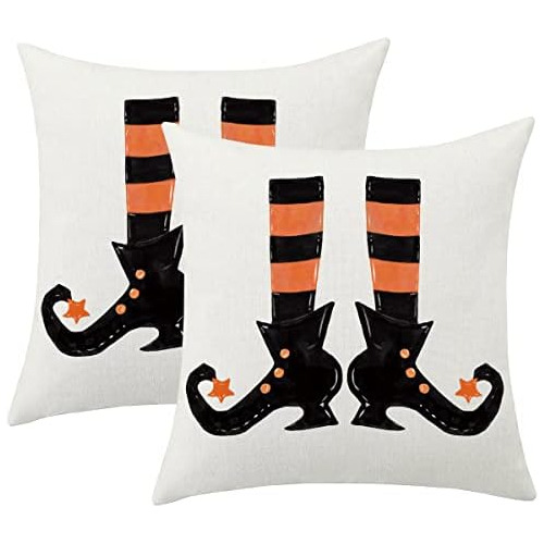 Fundas De Almohada De Halloween 18x18, Diseño De Zapat...