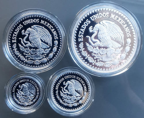 Set 4 Pzas Onzas Libertad 2023 Plata Puraproof De 1/2 A 1/20