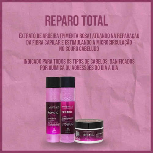 Kit Shampoo E Condicionador Reparo Total Ágata Rosa - Left