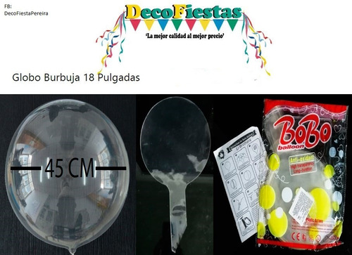 Globo Burbuja De 18 Pulgadas X 50 Unds