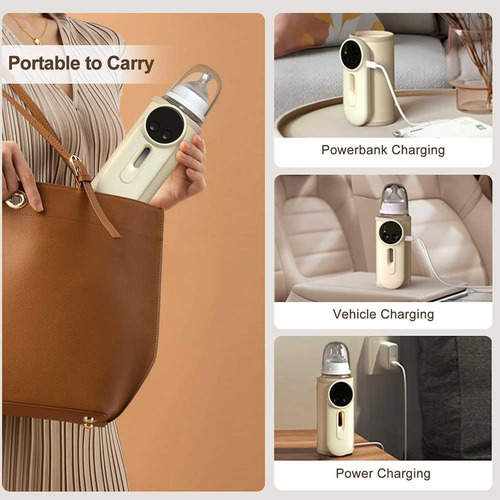 Calentador De Mamaderas Inalámbrico Nuevo Modelo 2025 Nnq-5 Beige