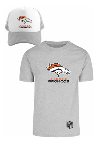 Kit Playera + Gorra Sublimada Mod Denver Broncos Nfl