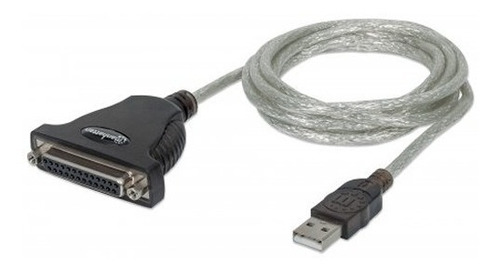 Cable Puerto Paralelo A Usb Manhattan 1.8 Metros 336581 Color Gris