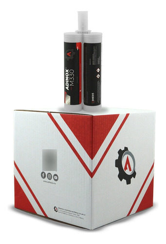 Caja De Adinox® M330, Adhesivo Mma Color Gris, Curado Medio