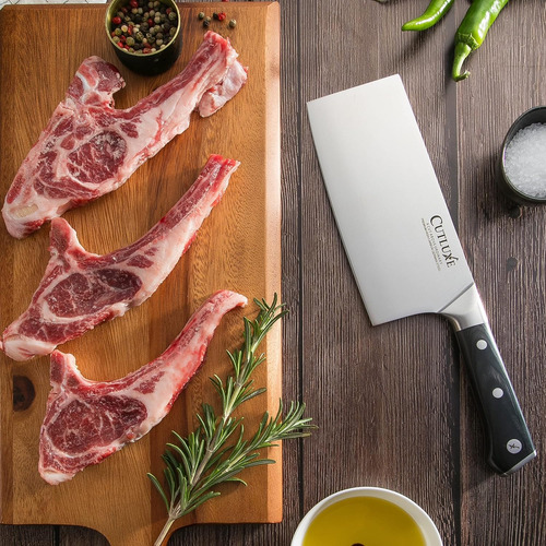 Cuchillo De Cuchilla Y Cuchillo De Chef - Acero Alemán Forja