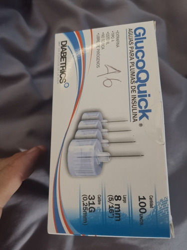 Agujas Glucoquick Para Aplic De Insulina Sist. Pen 8mm, 31g