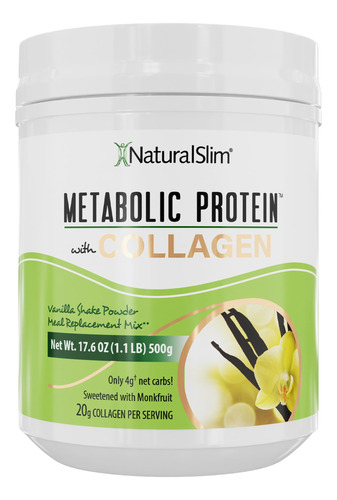 Naturalslim Polvo De Proteina Metabolica Con Colageno Y Vain