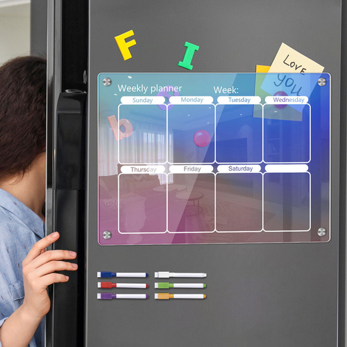 Quadro De Mensagens Plan Memo Com Adesivo De Geladeira Apagá