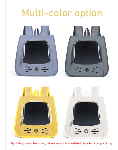 Mochila Viaje Transpirable Para Mascotas, Gatos Y Perros