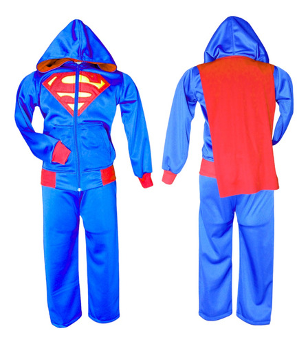 Conjunto Pantalon Y Sudadera Super Man Super Hombre Capa