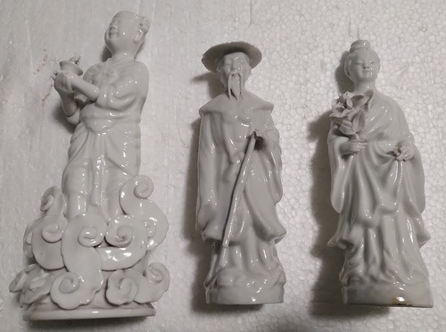 3 Figuras Chinas De Porcelana (c327)
