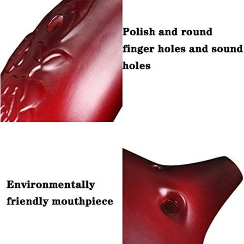 Zycsktl Principiante Adulto 12 Hoyos Alto C Arcilla Ocarina,