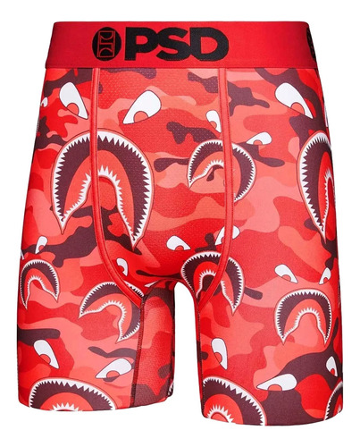 Calzoncillos Bóxer Psd Shark Camo Para Hombre, Rojo, Xl