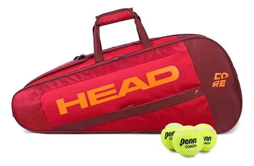 Raquetero Tenis Head Core X6 Raquetas Combi Bolso Mediano