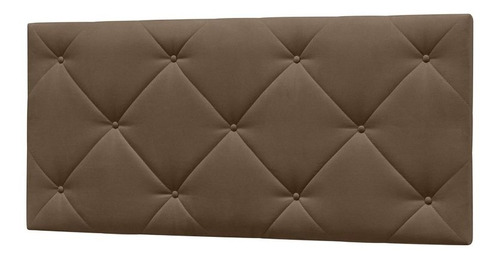 Cabeceira Painel Cama Box Casal 140cm Ísis Suede Marrom Choc