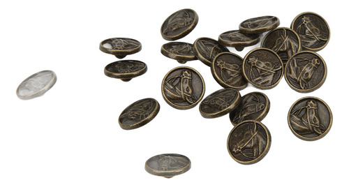 Wj Diy Botões Bronze Antigo Redondo Cabeça De Cavalo Gravura