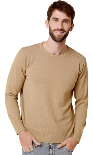 Sweater Hombre Liso Pullover Cuello Redondo M.s
