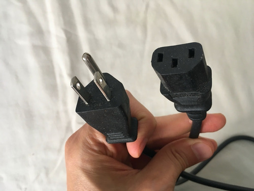 Cable Negro Para Computadora, Impresora, Monitor - 220v