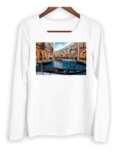 Remera Mujer Ml Paisaje Italia Venecia Gondola Taxi