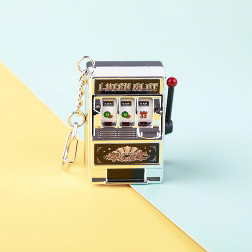 Mini Slot Machine Toy Novelty Funny Games Keychain For Women
