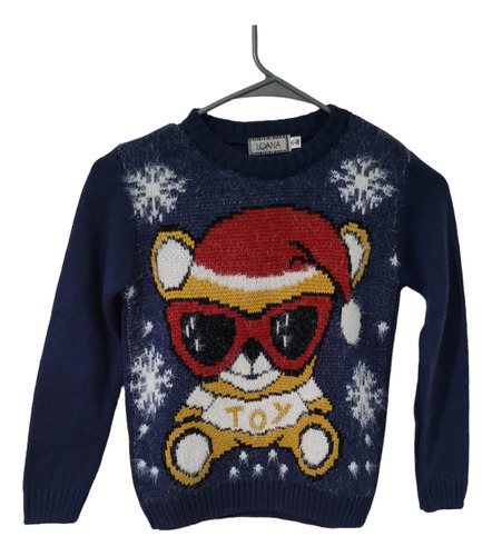 Ugly Sweater Navideño Con Osito De 6 A 8 Años