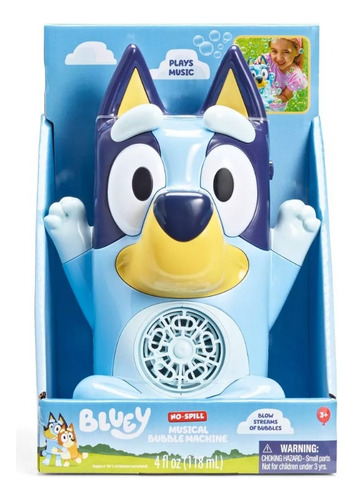 Bluey Burbujero Musical Maquina De Burbujas Sin Derrames / J Azul