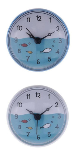 2x Reloj De Ducha Succión De Pared De Cocina Para Ventanas