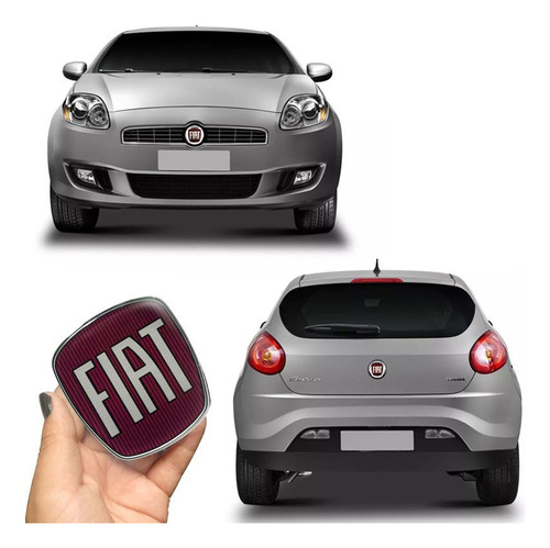 Emblema Kit De Adesivo Resinado Fiat Bravo Dinteiro/traseiro