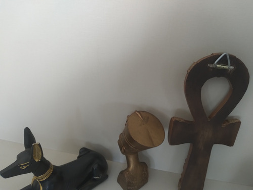 Esculturas Anúbis Esfinge Nefertiti Cruz Ansata Egito Antigo Variada (Usado)