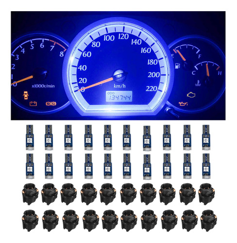 Dickno 20 Pcs T5 Led Lights For Car Dashboard, High Light 32