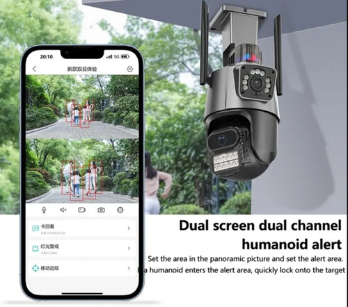 Camara Vigilancia Exterior Hogar Wifi 4k Con I.a Gris Oscuro