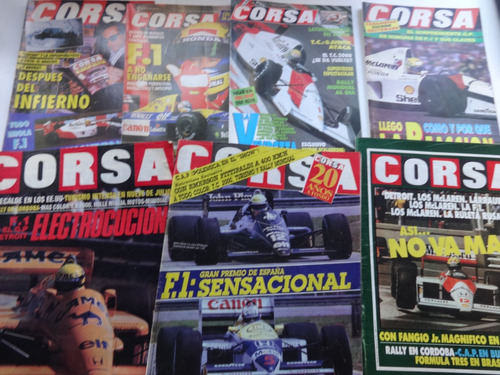 Lote Revista Auto Antiguo Corsa Tc Formula Uno Senna Ayrton