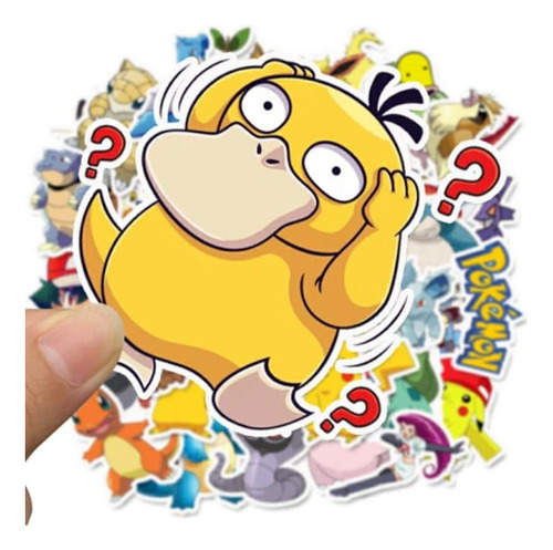 Stickers Pokemon Pikachu Squirtle Ash (100 Unidades)