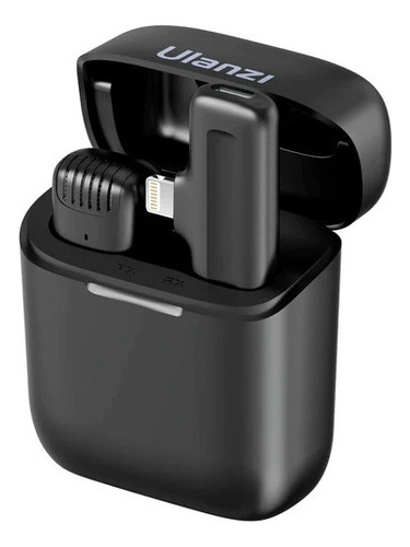 Sistema De Micrófono Lavalier Ulanzi  J11 Para iPhone Color Negro