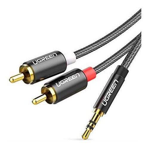 Cable Audio Auxiliar 0.138 In 2 Rca Trenzado Nailon 6 Pie