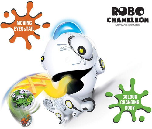 Mascota Robot Camaleon Cambia De Color Luces Gira A Control