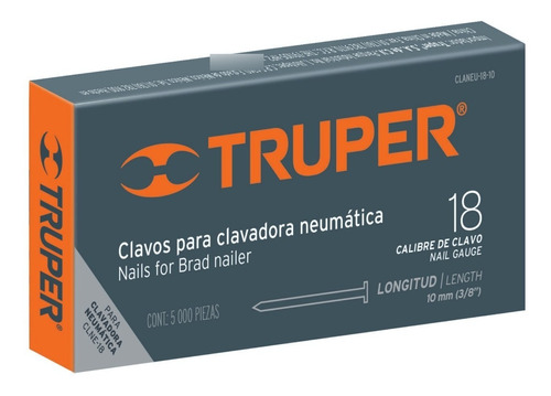 Clavo Para Clavadora Neumática Truper 3/8 18260 (5,000 Und)